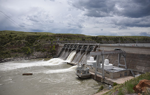 Cochrane Dam on the Missouri River